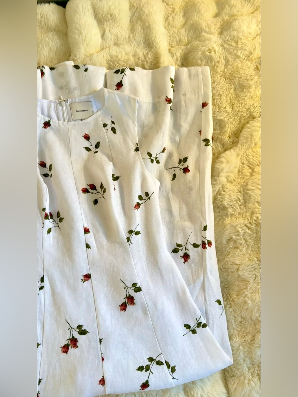 Reformation Cecilia Linen Dress floating rose, New without tags, never worn. - Picture 11 of 16